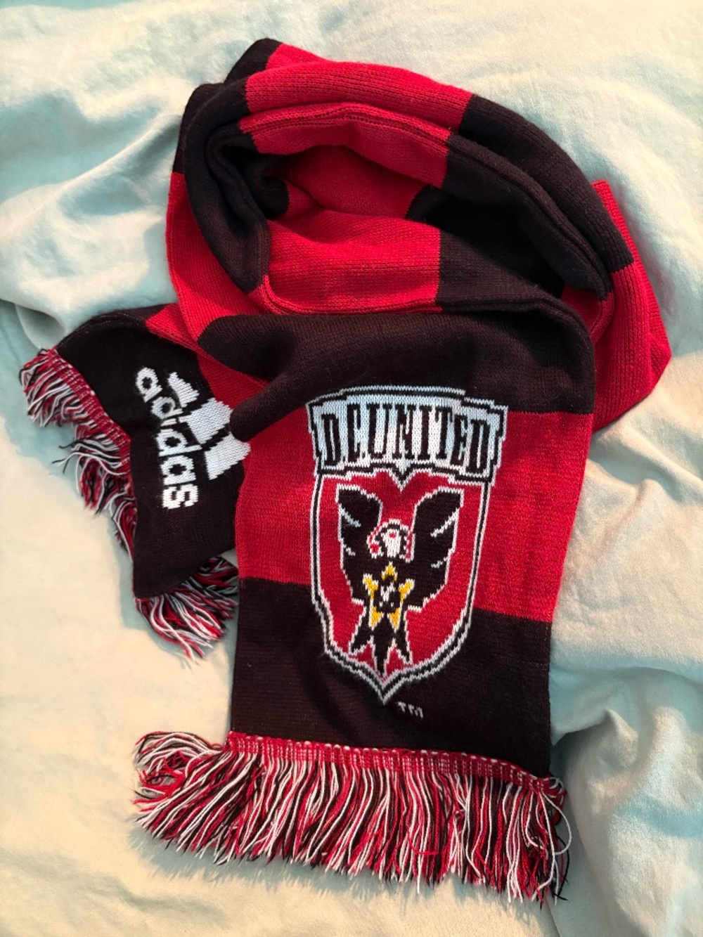 DC United Red & Black Soccer Supporter Scarf